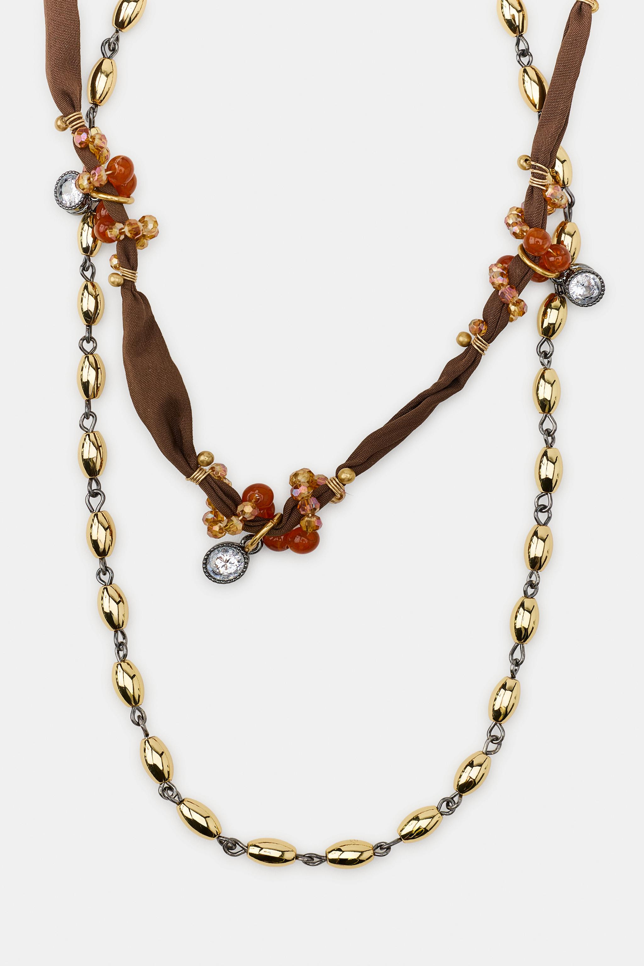 PACK OF 2 BEADED FABRIC NECKLACES | Zara US
