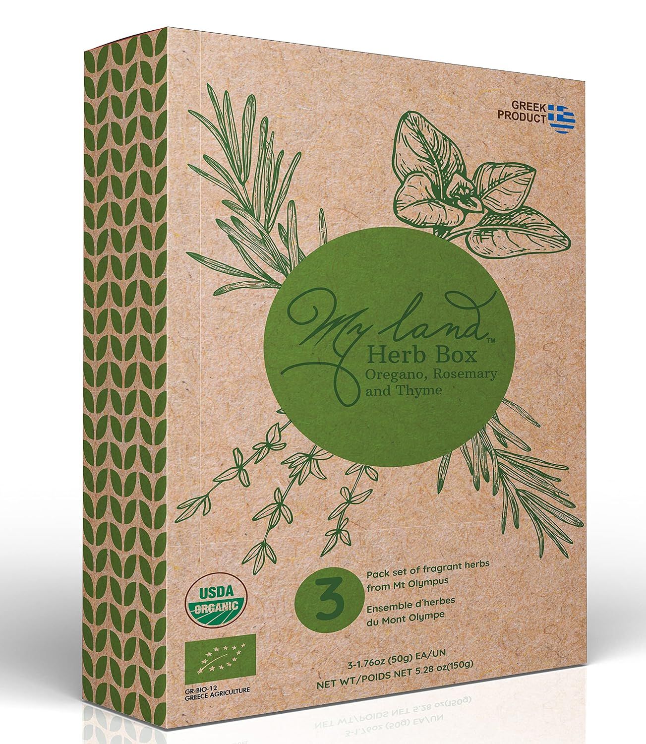 My Land Herb Box, 3-Pack Set of Fragrant Herbs, Oregano, Rosemary and Thyme, from Mt Olympus, 3-1... | Amazon (US)