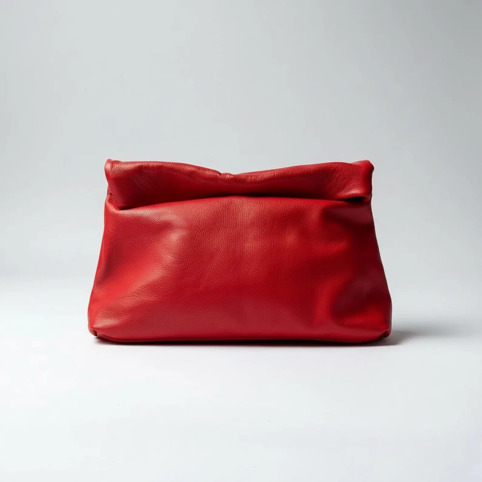 Genuine Leather Soft Pouch Clutch Bag – Minimal Folded Design, Handle-Free Evening & Day Bag | Etsy (Global)