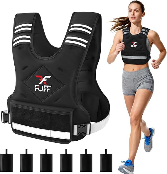 FUFF Weighted Vest Woman, 4-10/11-20/20-32 Lb Adjustable Weight Vest for Women Men, Female Streng... | Amazon (US)