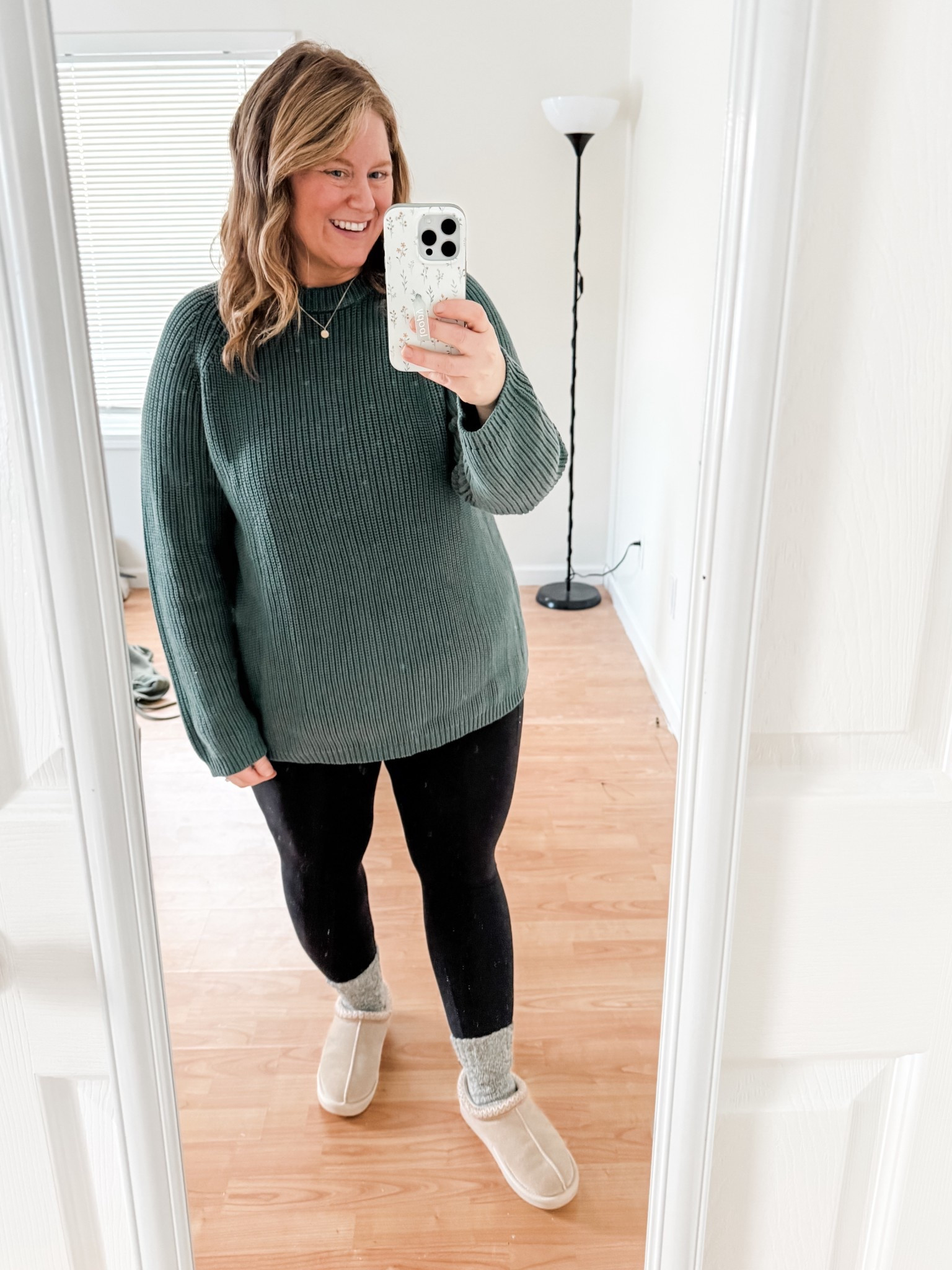 Cozy winter outfit - I sized up (1X) in my sweater because I wanted it to be nice and loose and be able to wear with leggings (xl) 

#LTKPetite #LTKFindsUnder50 #LTKMidsize