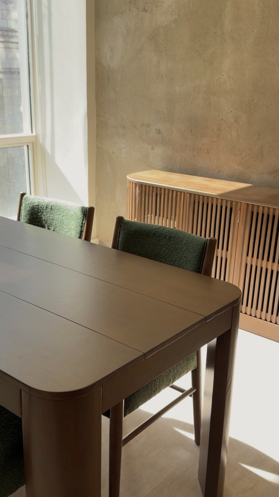 Making our apartment a home : episode 4 - setting up our dining room with our new pieces from @plankandbeamfurniture ! Sooo obsessed with the way these pieces look all together - cannot wait to style the space! At the end of the video - let us know which way the dining table should be facing! Option 1 or option 2! Shop these pieces on my LTK!  #plankandbeam

#LTKHome #LTKvlog #LTKdayinmylife