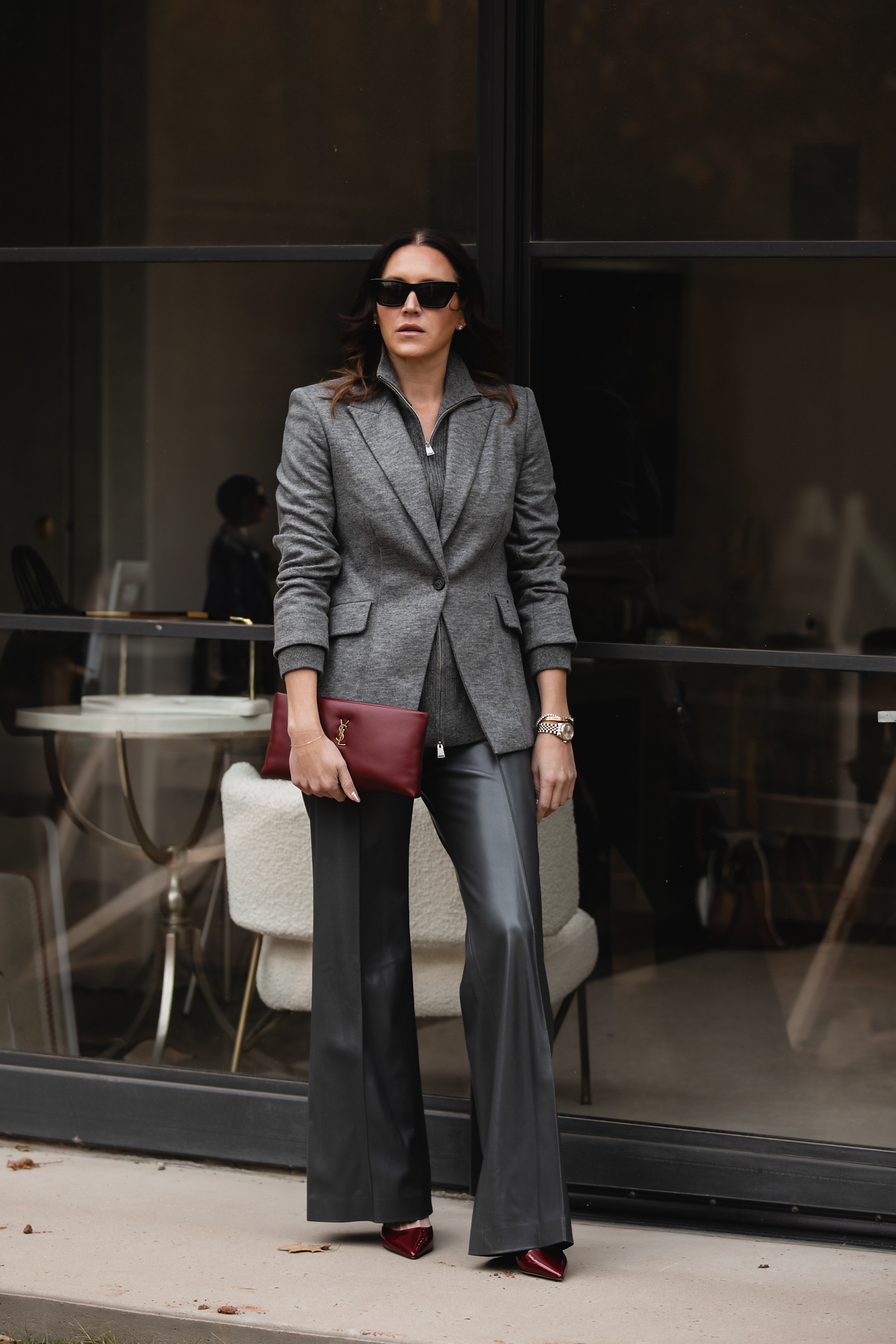 This grey blazer and leather pants is so stunning for winter workwear @saks #saks #sakspartner

#LTKOver40 #LTKSaleAlert #LTKWorkwear