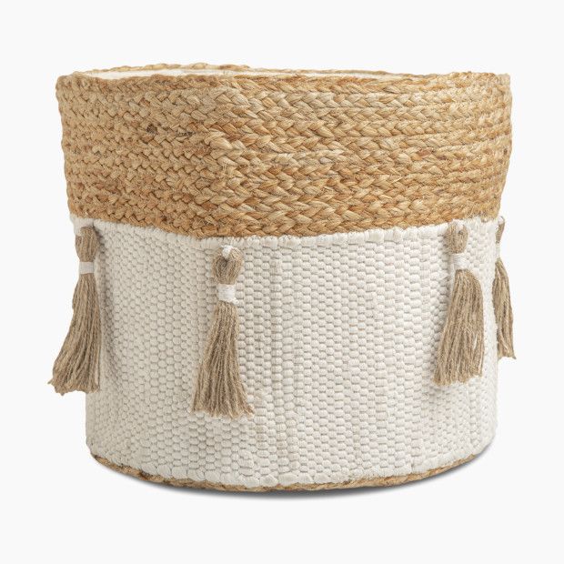 Cotton and Jute Storage Bin | Babylist