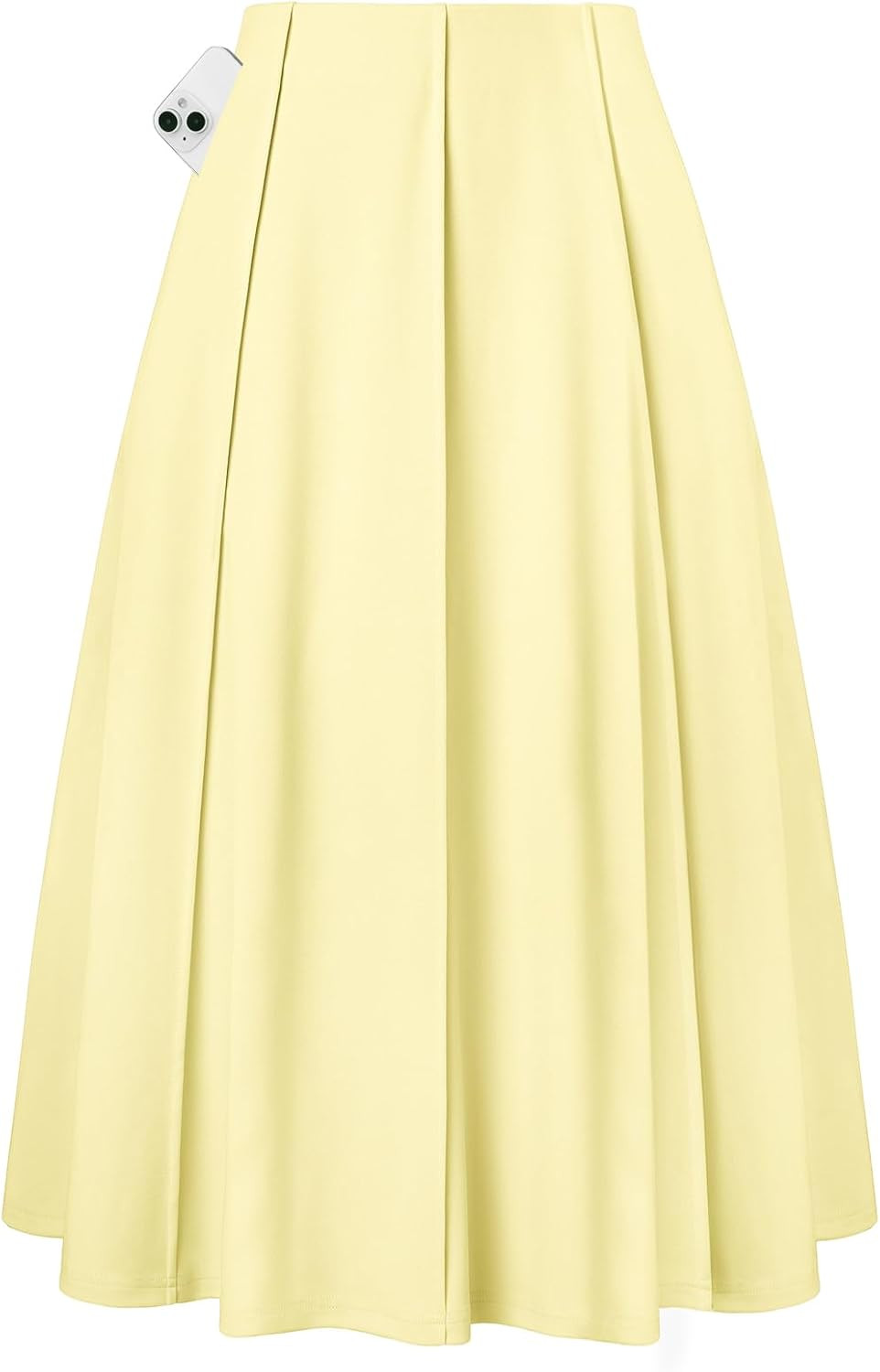 Kate Kasin Women's Midi A Line High Waisted Flowy Skirts with Pockets | Amazon (US)