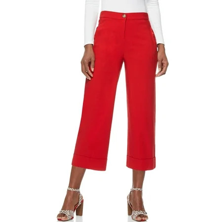 Scoop Flare Cropped Dress Pants Women's | Walmart (US)