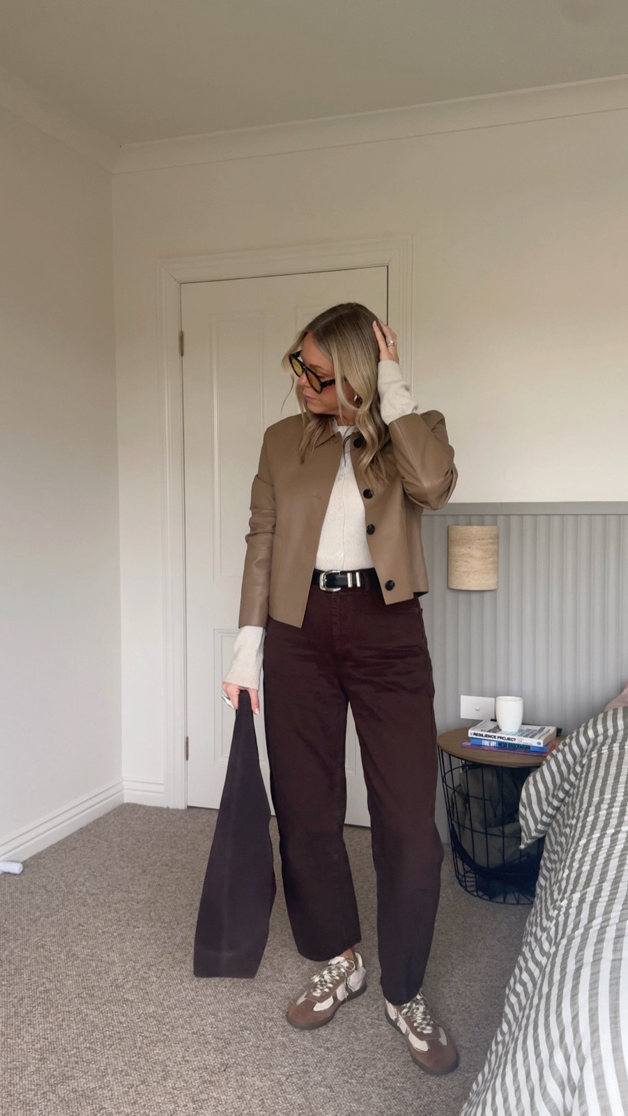 Styling my favourite chocolate barrel leg jeans for a wet and windy spring day at work. I’m in a 12 in the jeans, and a medium in the cardi. Jacket is IDA+S and shoes are Grace and Willow boutique- I’ve linked some similar styles x

#LTKspring #LTKstyletip #LTKaustralia