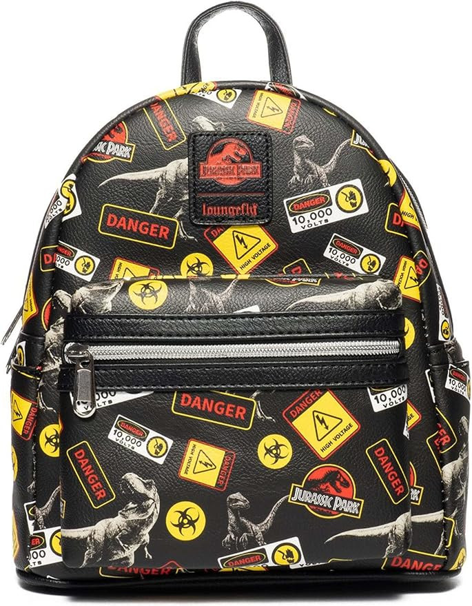 Loungefly Jurassic Park Warning Signs Mini-Backpack Standard | Amazon (US)