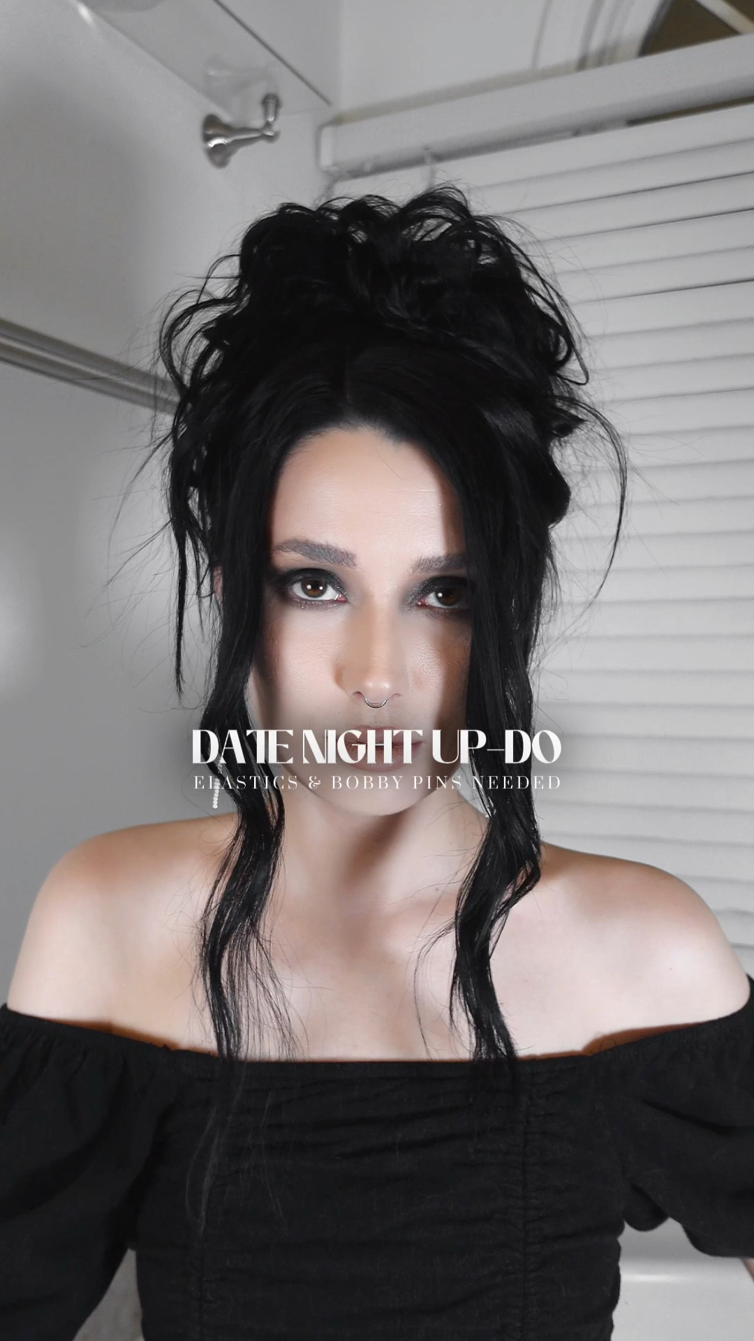 date night up-do 🖤 long hair styling #messybun #nightout #hairstyle

#LTKBeauty