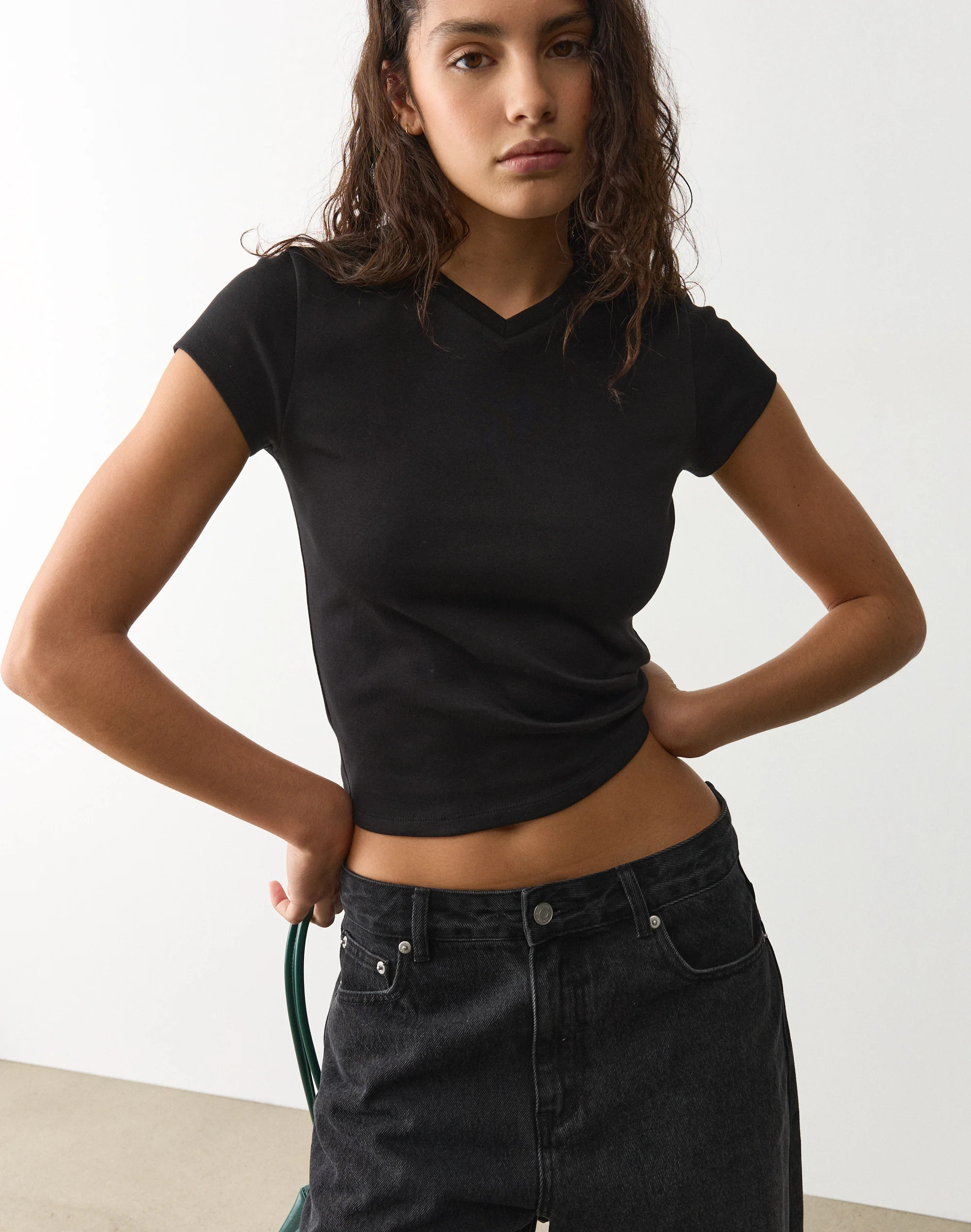 Cotton V Neck Tee | Glassons (Australia)