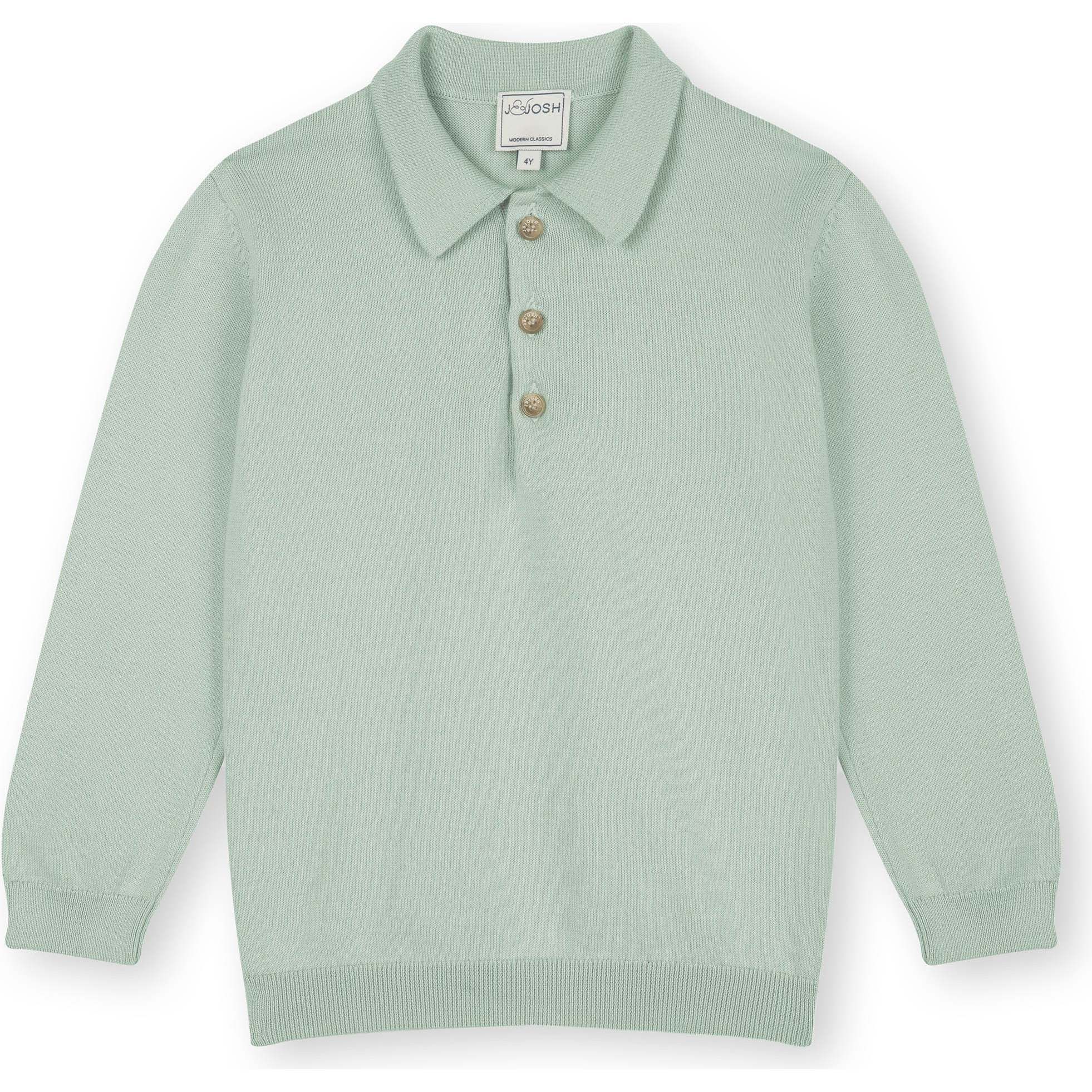 Polo Sweater, Pale Green | Maisonette