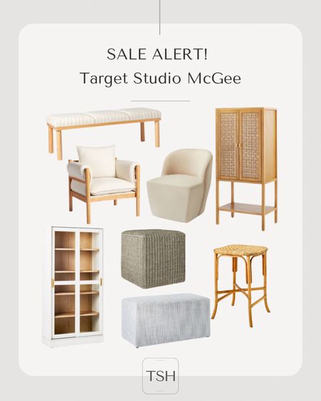 Target Studio McGee furniture sale!  Living room, bedroom, upholstered ottomans, armchairs 

#LTKhome #LTKsalealert #LTKFind