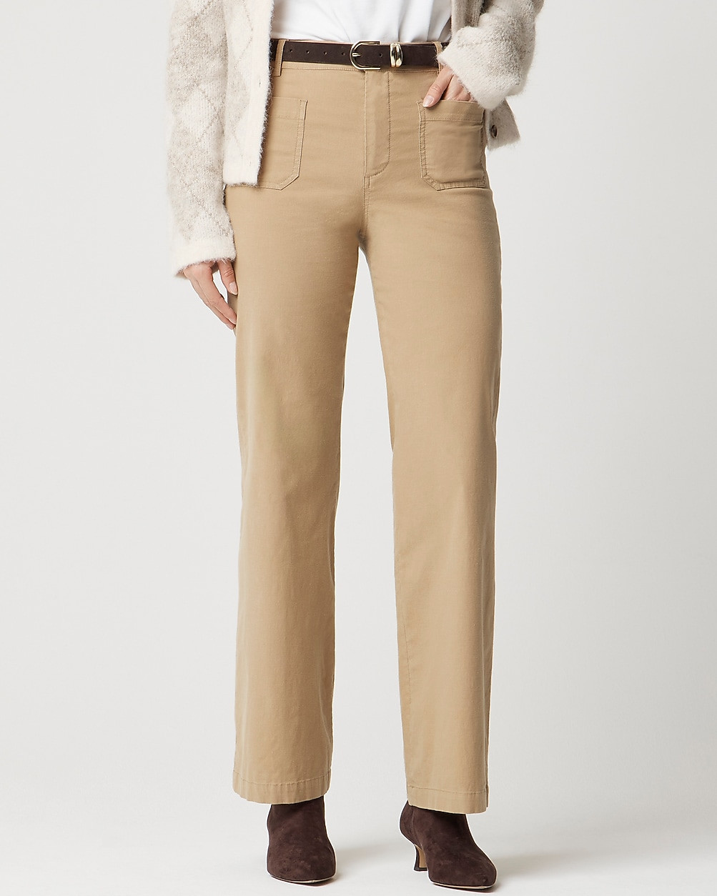 Petite Lizzie high-rise patch-pocket wide-leg pant | J.Crew Factory