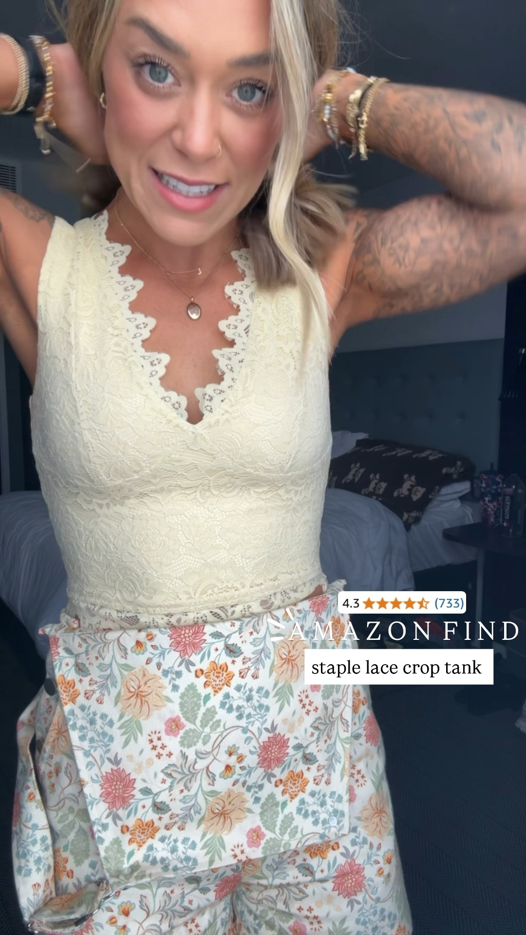 I was super nervous about this but turned out to be a GEM find! 🌼🧈💛🌻 & the butter yellow is so big right now! Comes in several colors! I’m not wearing a bra underneath or nippies & I feel super supported! 

In the S! ☺️ a good staple that’s a lil more fun than your basic tank! 

Amazon fashion / lace tank / ootd / cute / casual style / Holley Gabrielle / review 

#LTKSummerEdit #LTKStyleTip #LTKFindsUnder50