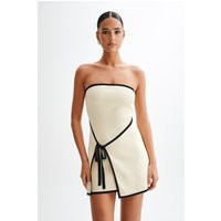 Rian Strapless Knit Mini Dress - Cream | MESHKI US