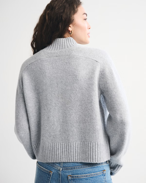 Women's Easy Mockneck Sweater | Women's Tops | Abercrombie.com | Abercrombie & Fitch (US)