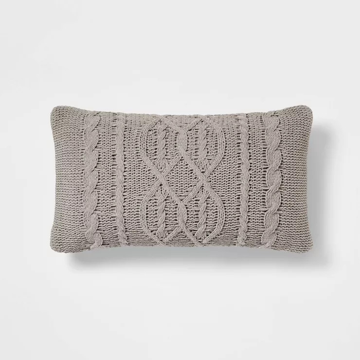 Oversized Cable Knit Chenille Throw Pillow - Threshold™ | Target