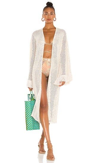 Panthea Robe in Ivory | Revolve Clothing (Global)