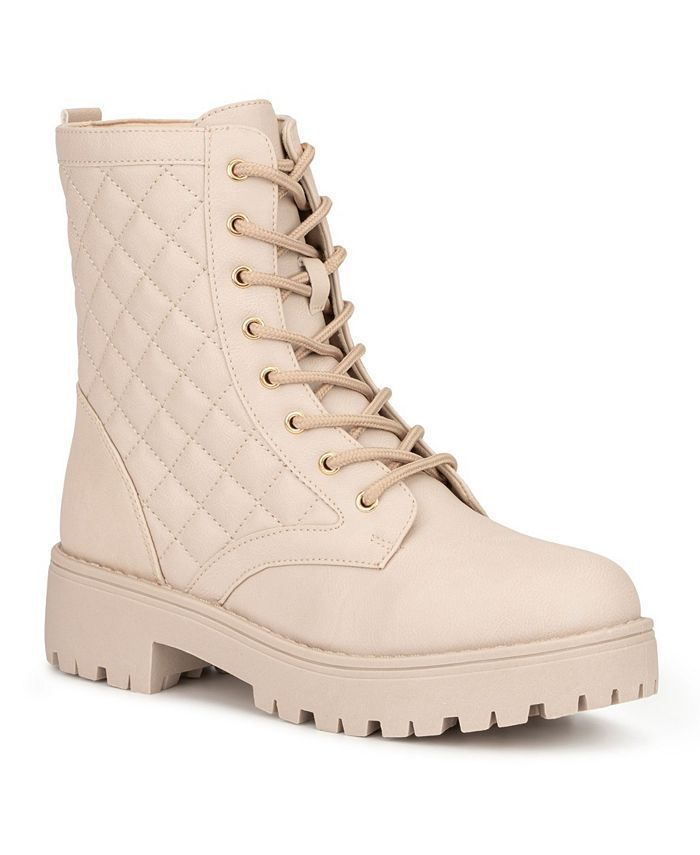 Olivia Miller Women's Alexandria Quilted Combat Boot & Reviews - Boots - Shoes - Macy's | Macys (US)