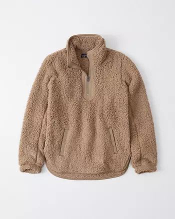 Sherpa Fleece Half-Zip Sweatshirt | Abercrombie & Fitch US & UK