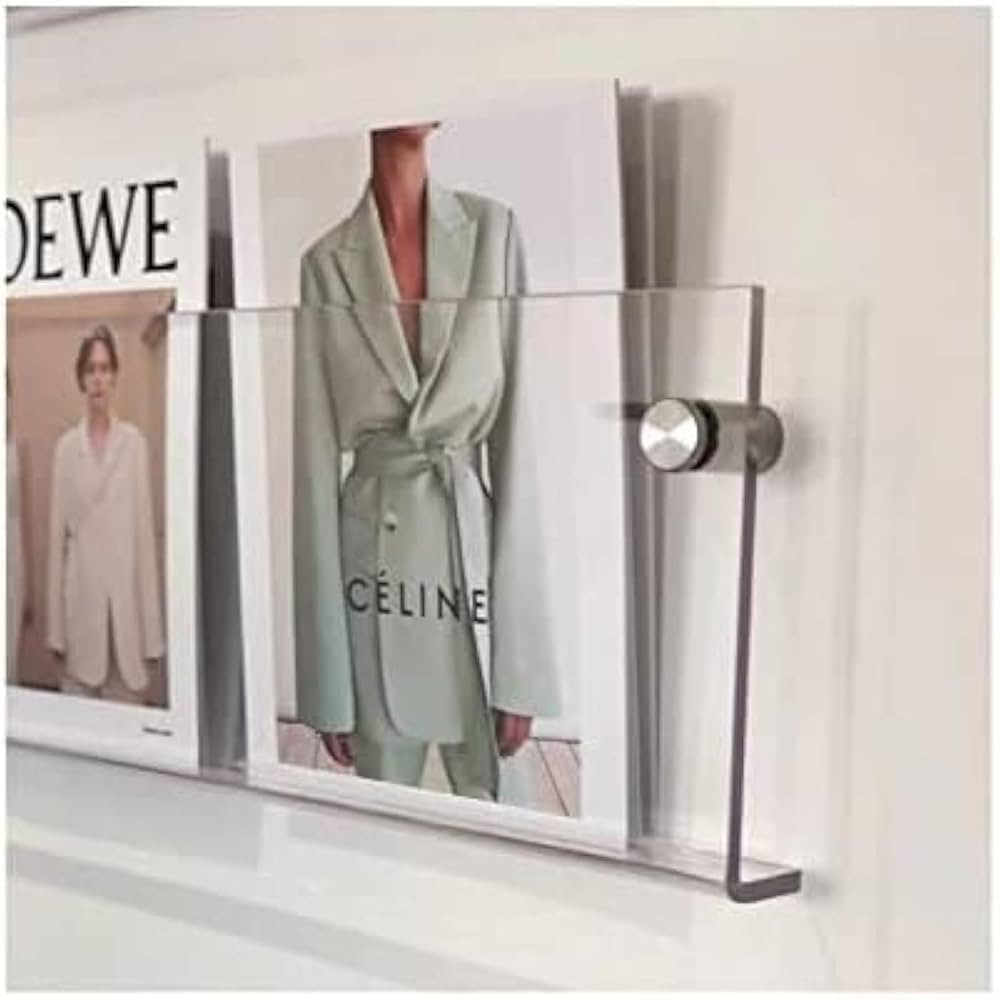 ROYALITA 2-Pack Acrylic Magazine Holder Brochure Holder, 24" Record Holder Magazine Rack, Fashion... | Amazon (US)