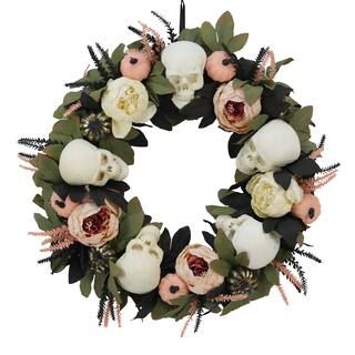 24" Flower & Skull Wreath by Ashland® | Michaels Stores