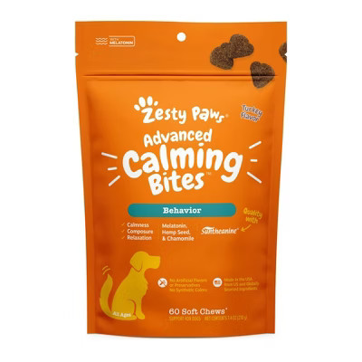 Zesty Paws Advanced Behavior Calming Soft Chews for Dogs - Turkey Flavor - 60ct | Target