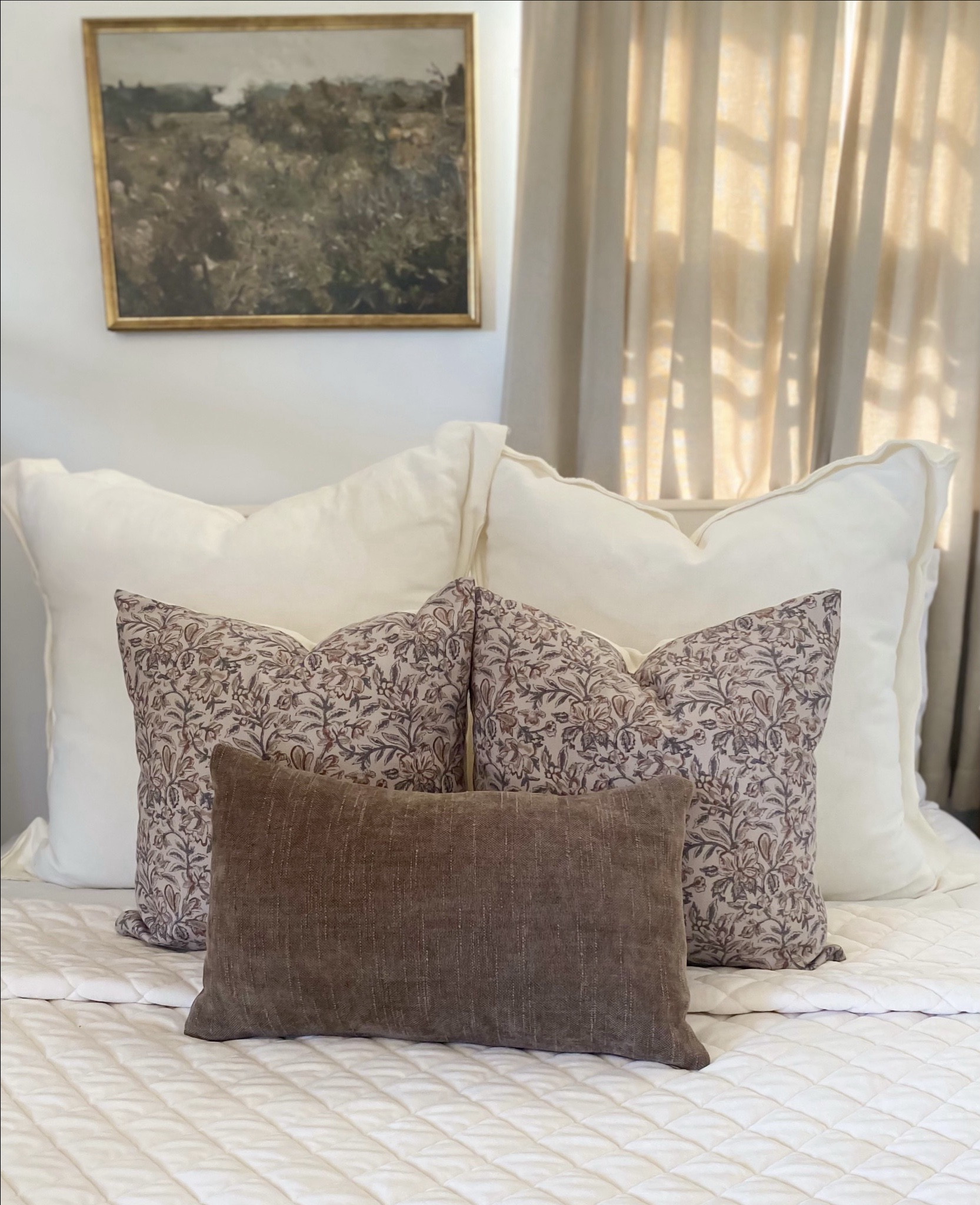 Bedding pillow combo inspo ✨ McGee & co dupe, floral pillow, amazon pillow cover, pillow cover combo, landscape art, McGee & co bedroom inspo, nightstand styling idea, summer bedroom inspo, amazon home decor, target home decor



#LTKSeasonal #LTKSaleAlert #LTKHome
