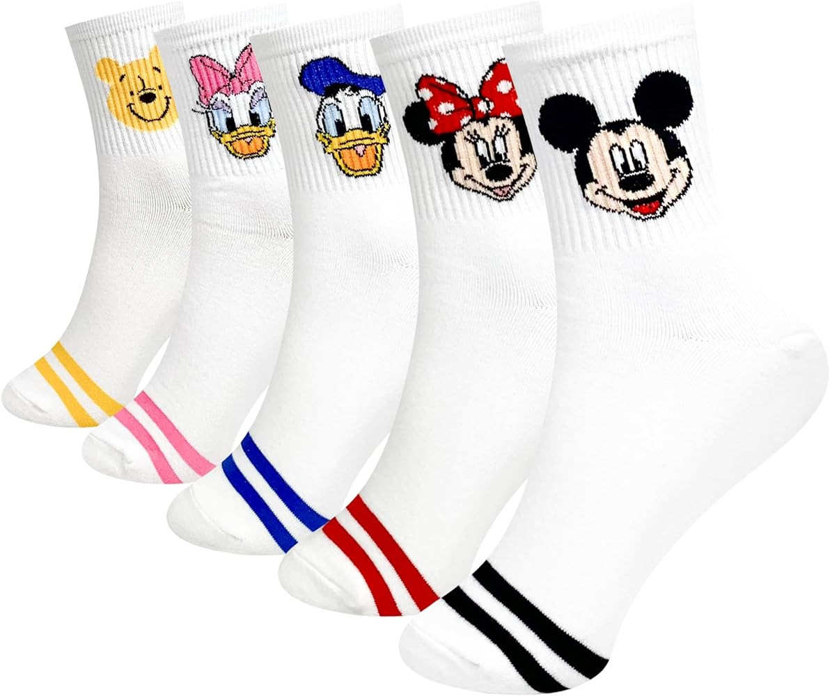 Yolo Studio Disney Official Licensed Women Crew Socks Mickey Minnie Donald Daisy Friends Collecti... | Amazon (US)
