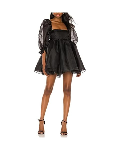 Womens Puff Sleeve Tulle Princess Dress Fairy Ruffle Flowy Mesh Mini Summer Dresses Corset Selkie... | Amazon (US)