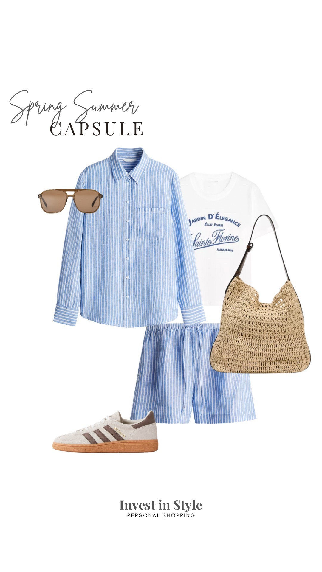 Great quality 
Great fit 
Well priced linen co ord 
Blue stripe shorts and shirt set 
Great for wearing together and splitting for further versatility. 

#LTKsummer #LTKspring #LTKtravel