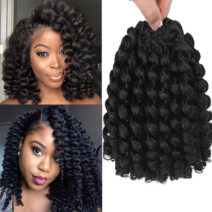 5 Packs Jamaican Bounce Crochet Hair 2X Ringlet Wand Curl Crochet Braids 12 inch Synthetic Pre Lo... | Amazon (US)