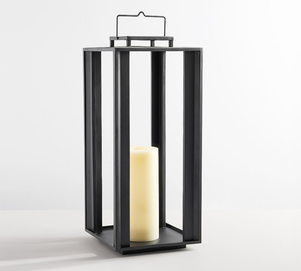 Malibu Outdoor Lantern, Black, Large | Pottery Barn (US)