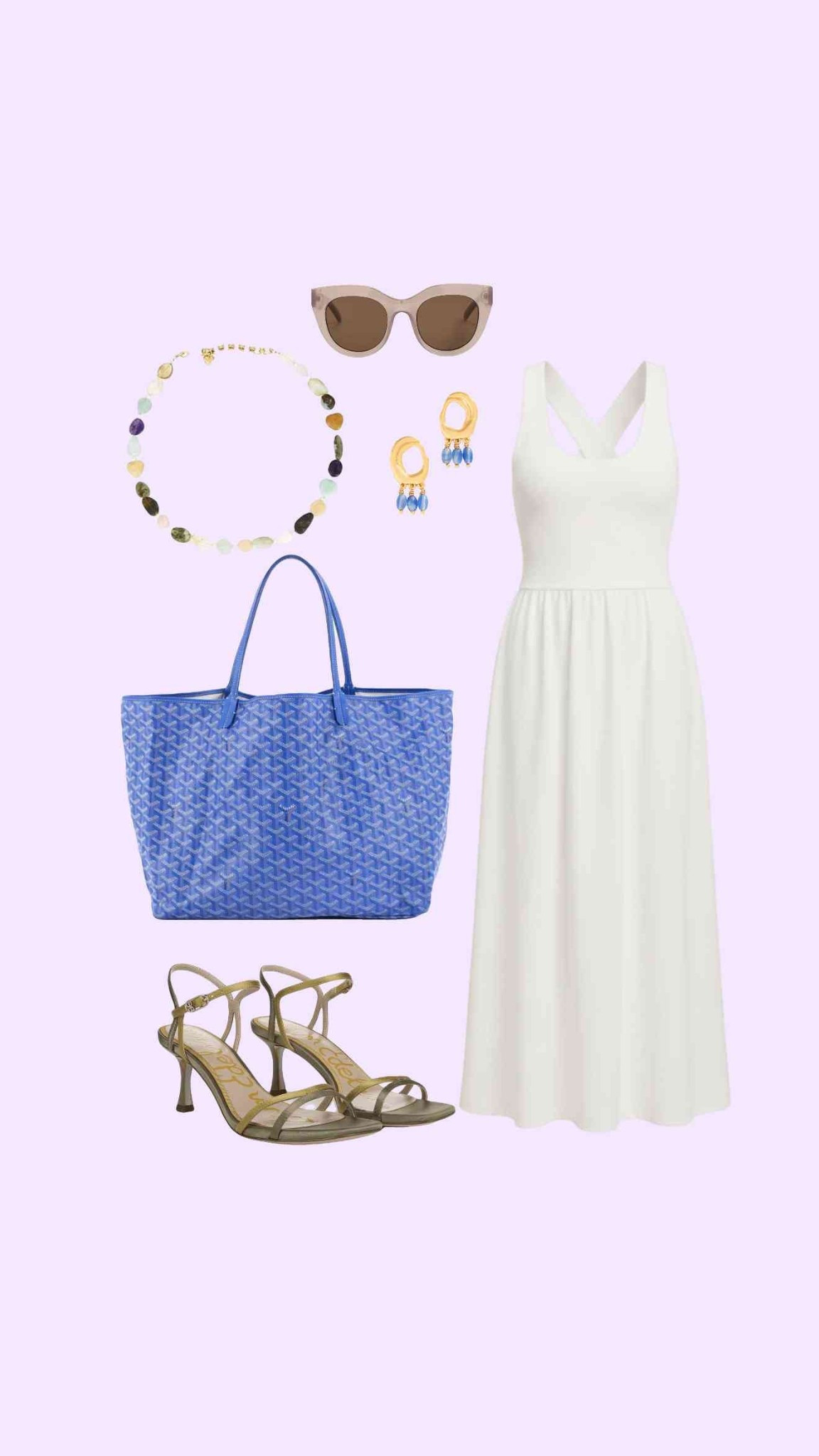 Easter outfit idea 🌸

A classic white dress styled with gold heels, colorful jewelry, and a bright tote. Perfect for Easter brunch, church, or any spring event.

Similar styles linked here. #ltkspring 

#LTKOver40 #LTKSpringSale #LTKootd