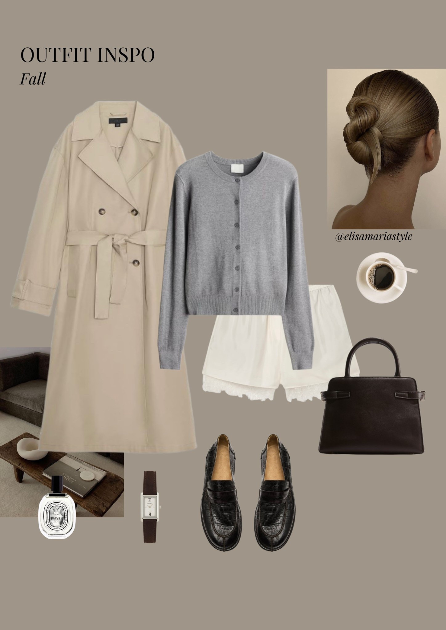 Trench coat and lace shorts outfit idea for fall ☕️

#LTKworkwear #LTKautumn #LTKshoes