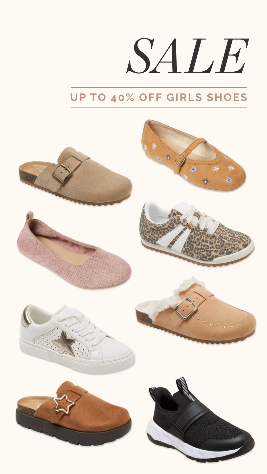 Up to 40% off girls shoes!

#LTKmomlife #LTKSaleAlert #LTKKids