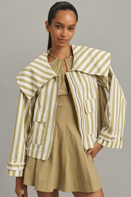 Maeve Oversized-Collar Jacket | Anthropologie (US)