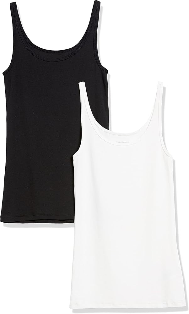 Amazon Essentials Women's Slim-Fit Thin Strap Tank, Pack of 2 | Amazon (US)