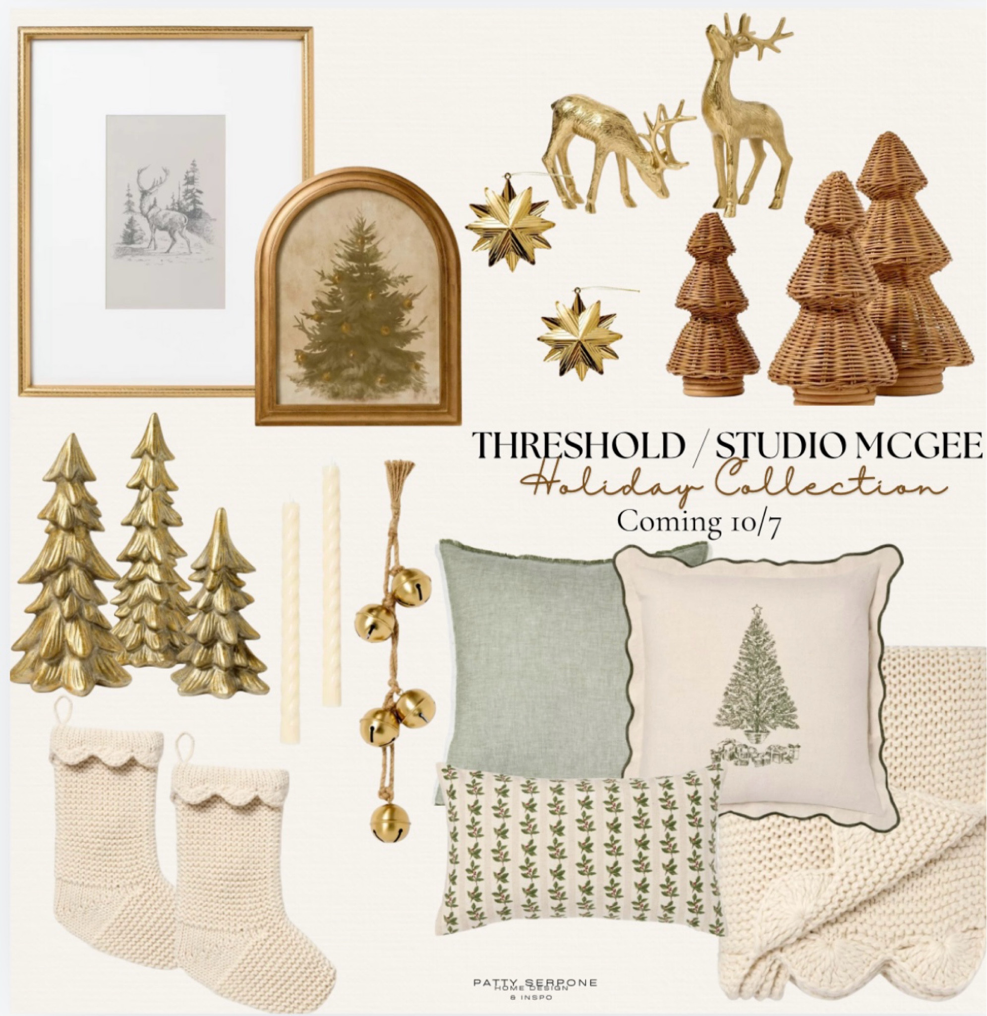 Threshold with studio McGee holiday collection comes October 7. It’s so good!
Holiday art, Raton Christmas tree, gold, reindeer, gold ornament star ornament gold Christmas tree, ivory, candles, gold, jingle, bells, Christmas pillow, holiday pillow, green pillow, scalloped knit, blanket, Christmas stocking holiday, stocking Christmas decorations, Christmas shelf, decorations

#LTKSeasonal #LTKStyleTip #LTKHome