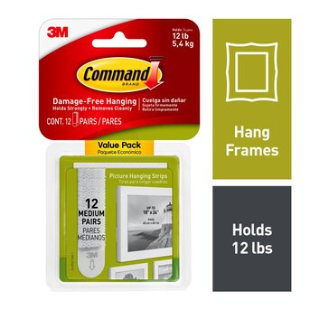 Command White Medium Damage Free Picture Hanging Strips 12-pack | Lowe's