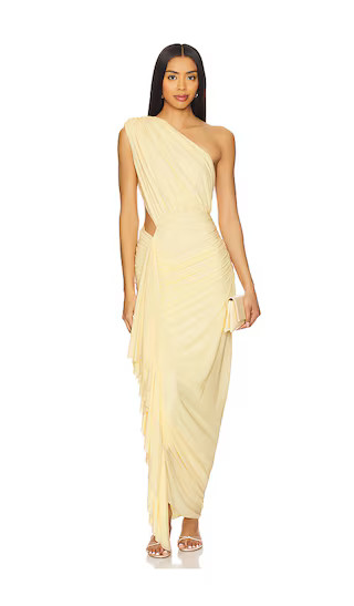 Juliet Midi Dress in Baby Yellow | Revolve Clothing (Global)