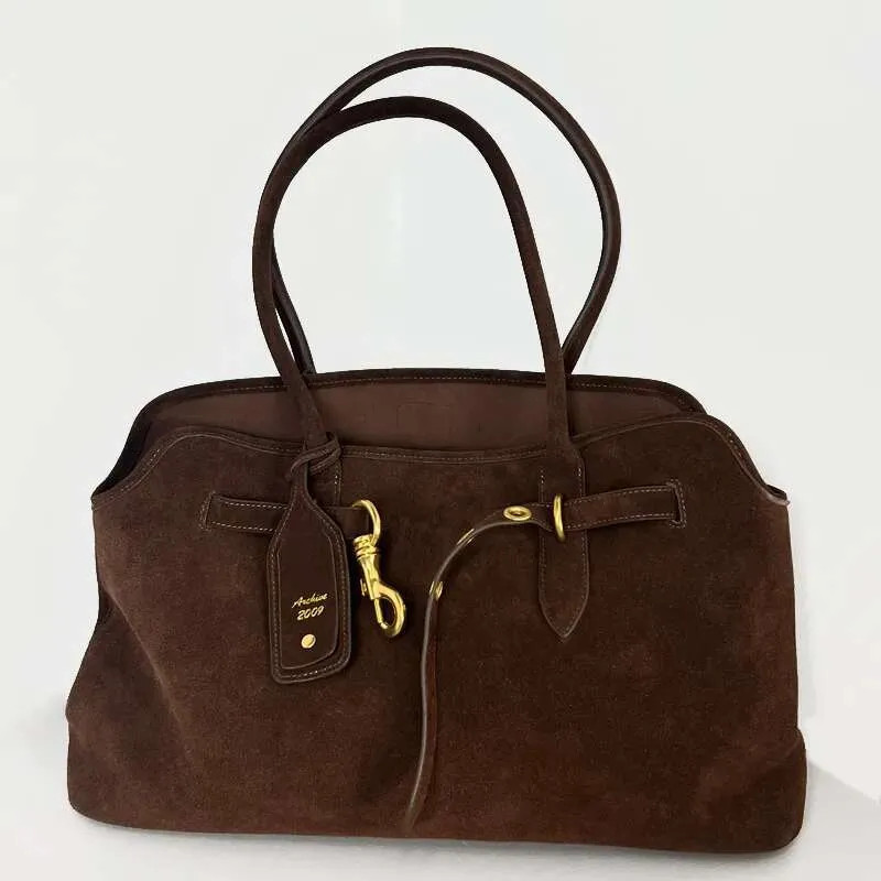 Save Big on Bulk Small Brown Shoulder Bag 7A Designer Bag Vintage Tote Bag Suede Bag Women Should... | DHGate