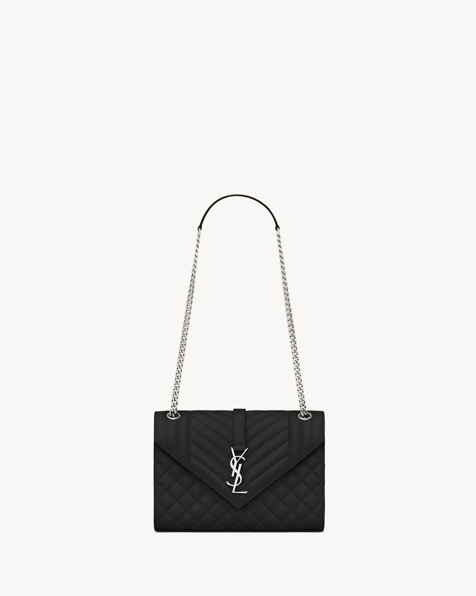 envelope medium bag in mix matelassé grain de poudre embossed leather | Saint Laurent Inc. (Global)