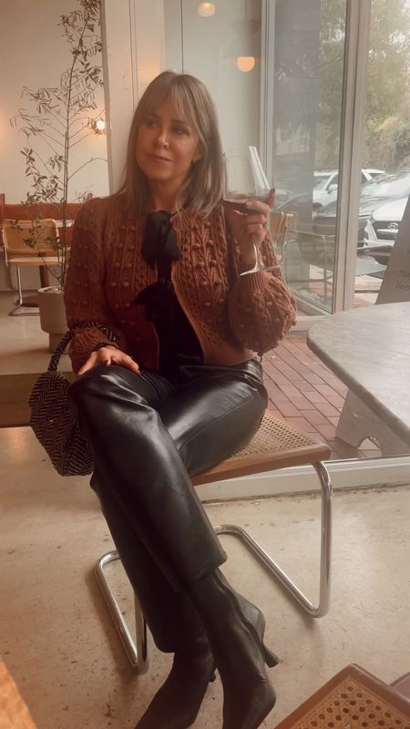 The leather pant obsession is real. Pair with a detailed sweater, kitten heel booties, and your favorite textured handbag for a chic winter outfit  

#LTKSeasonal #LTKCyberweek #LTKstyletip