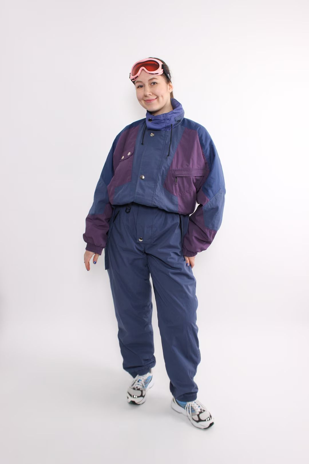 Vintage one piece ski suit, 90s blue ski jumpsuit, women snowsuit, Size L | Etsy (CAD)