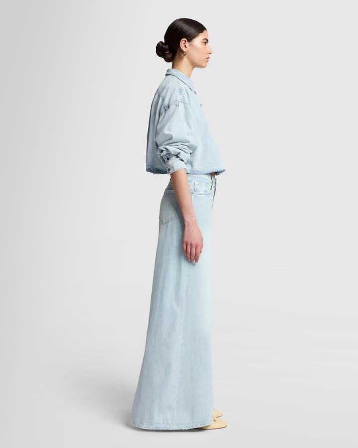 Willow Palazzo Wide Leg in Clean Slate | 7 For All Mankind