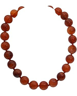 Chunky Big Beaded Necklace for Women Large Bold Beads Choker Necklaces Boho Round Ball Bead State... | Amazon (US)