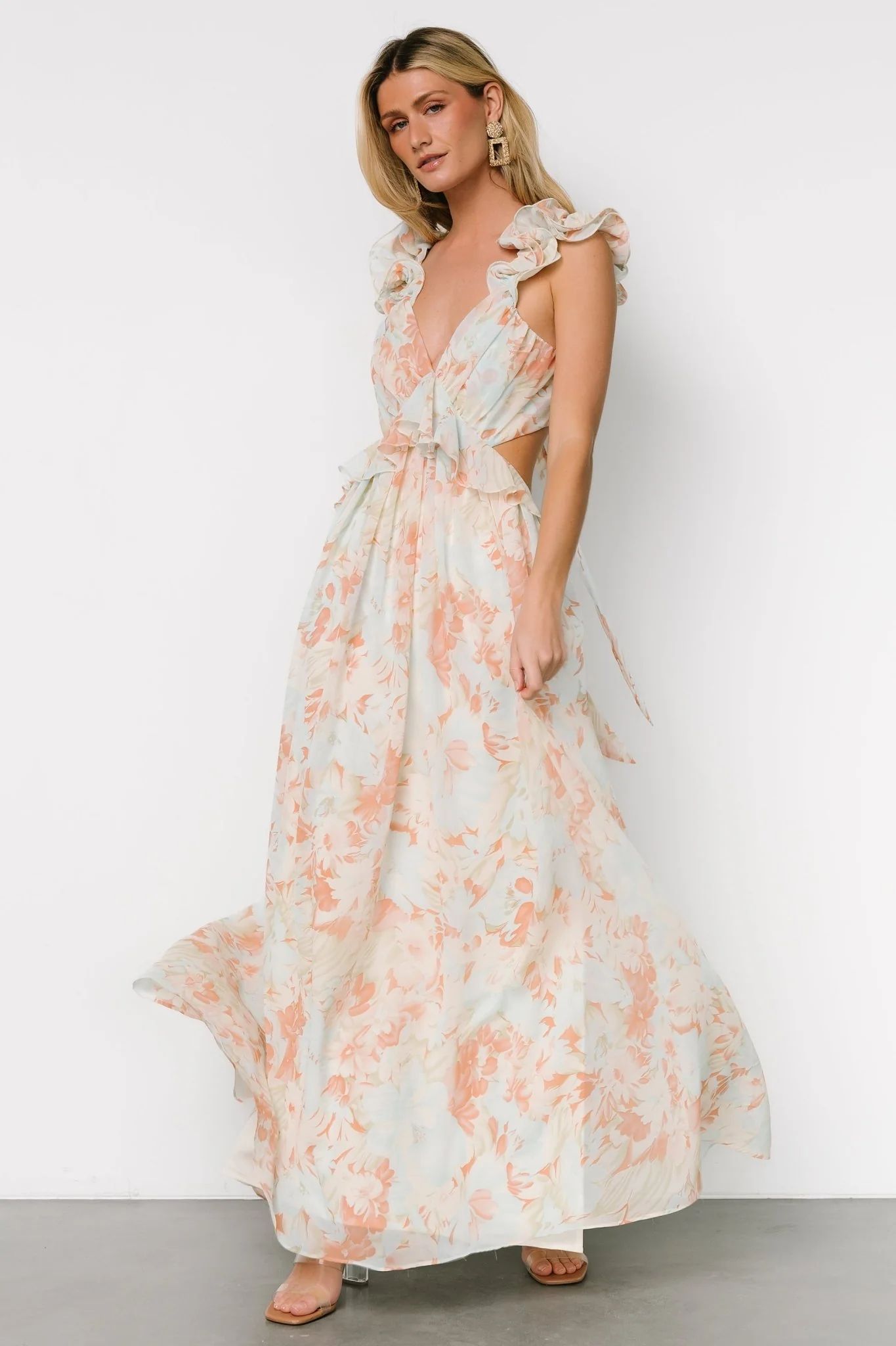 Brigitta Maxi Dress | Mint Floral | Baltic Born