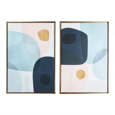 Gold Monde I-II By Victoria Borges Framed Wall Art 2 Piece | World Market