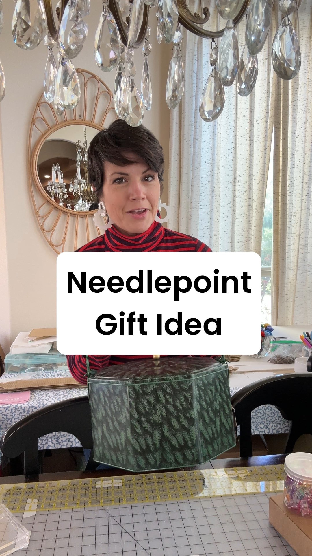 A fun way to gift wrap holiday presents for needlepoint. 

I love this John derian tin from Target. It's so fun! If you saw my round up from this weekend you saw all the cute ways you can package goodies. 




#LTKHoliday #LTKOver40 #LTKGiftGuide